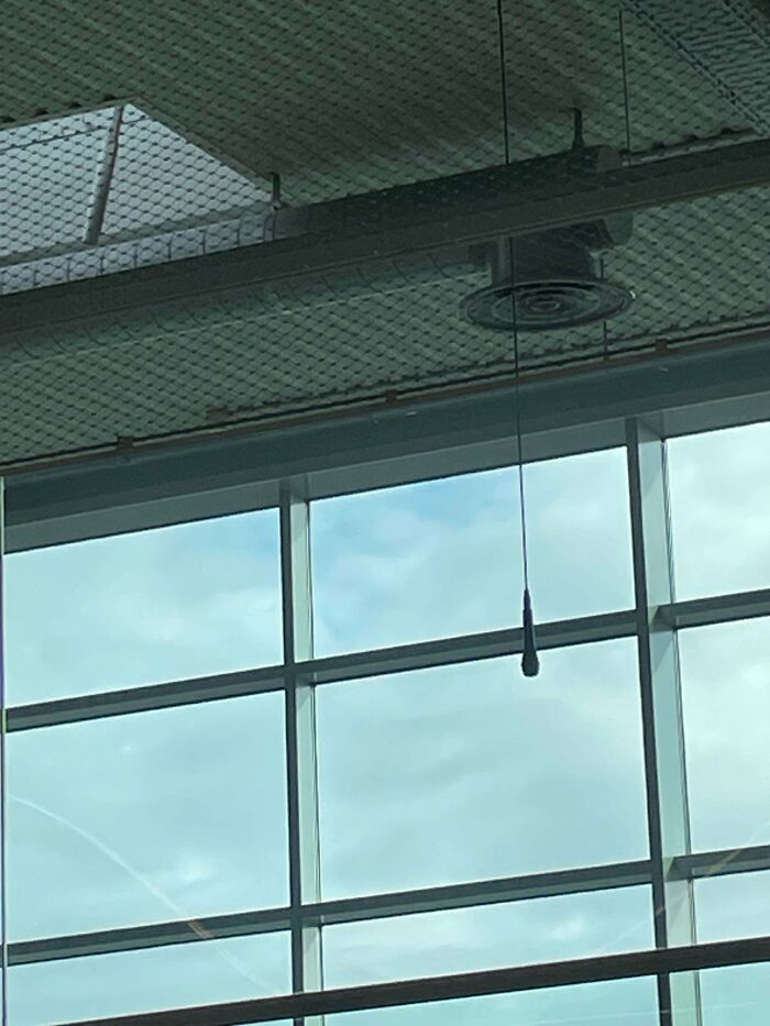 Why’s There a Mic Hanging From the Ceiling at Copenhagen Airport?