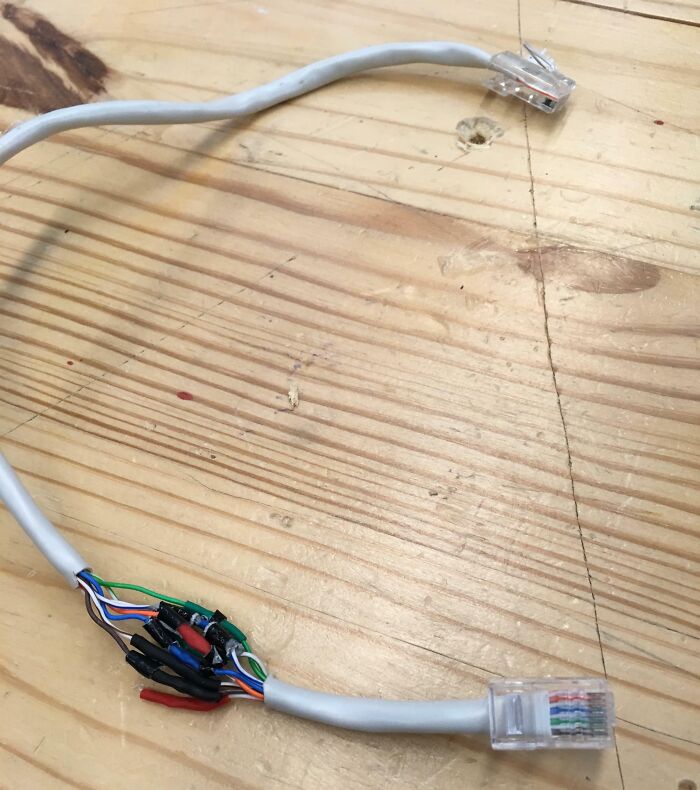 Asked for Ethernet Cable Shortening, Got This Creativity