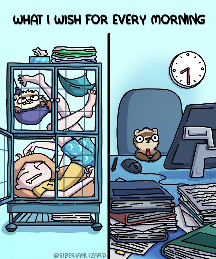 Let's Dive Into 63 Hilarious Comics That Totally Nail The Ferret Life