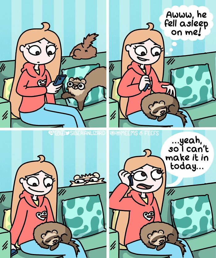 Let's Dive Into 63 Hilarious Comics That Totally Nail The Ferret Life