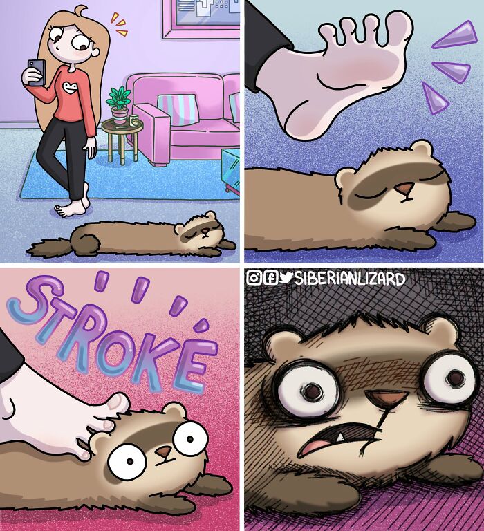 Let's Dive Into 63 Hilarious Comics That Totally Nail The Ferret Life