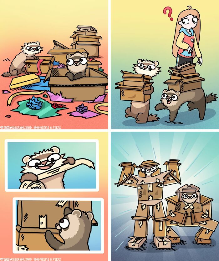 Let's Dive Into 63 Hilarious Comics That Totally Nail The Ferret Life
