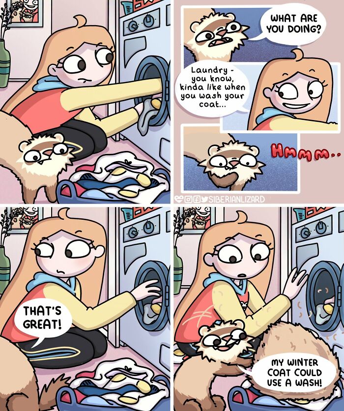 Let's Dive Into 63 Hilarious Comics That Totally Nail The Ferret Life