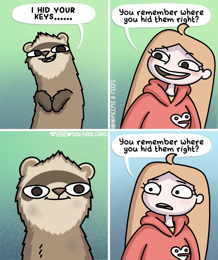 Let's Dive Into 63 Hilarious Comics That Totally Nail The Ferret Life