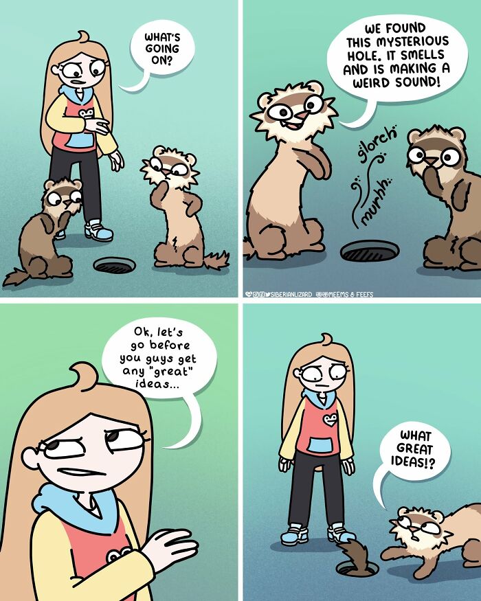 Let's Dive Into 63 Hilarious Comics That Totally Nail The Ferret Life