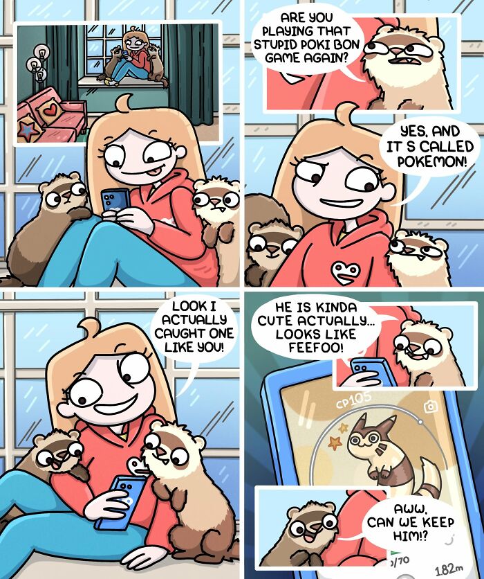 Let's Dive Into 63 Hilarious Comics That Totally Nail The Ferret Life