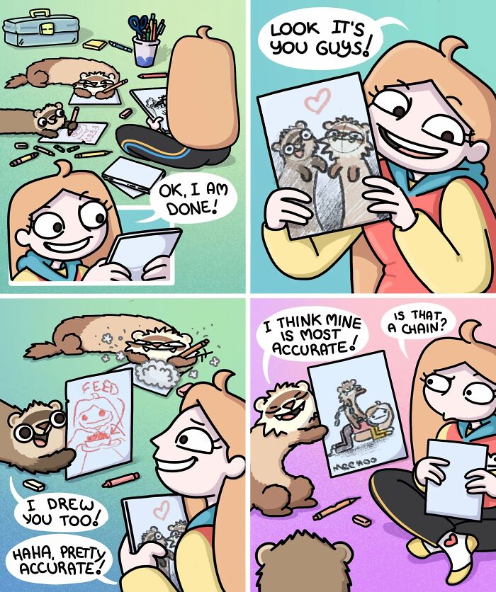 Let's Dive Into 63 Hilarious Comics That Totally Nail The Ferret Life