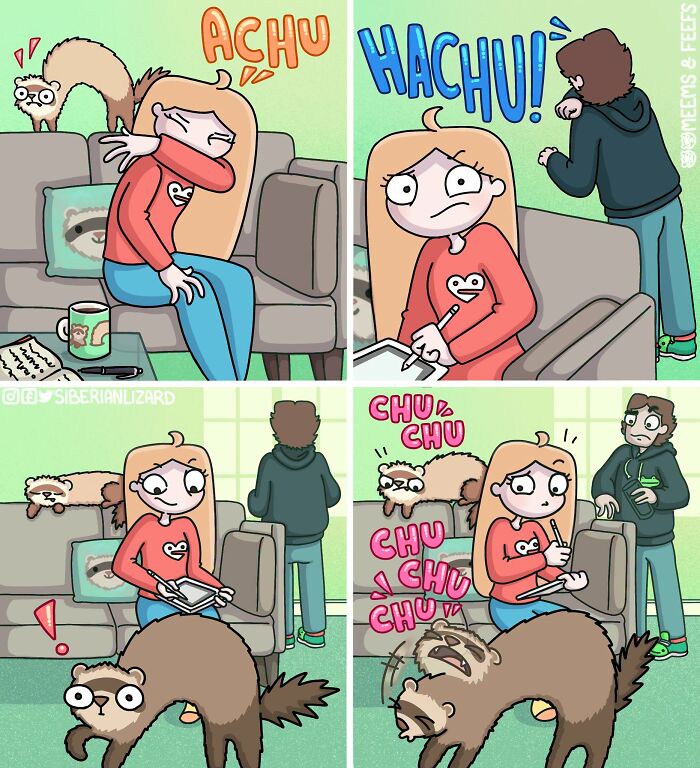 Let's Dive Into 63 Hilarious Comics That Totally Nail The Ferret Life