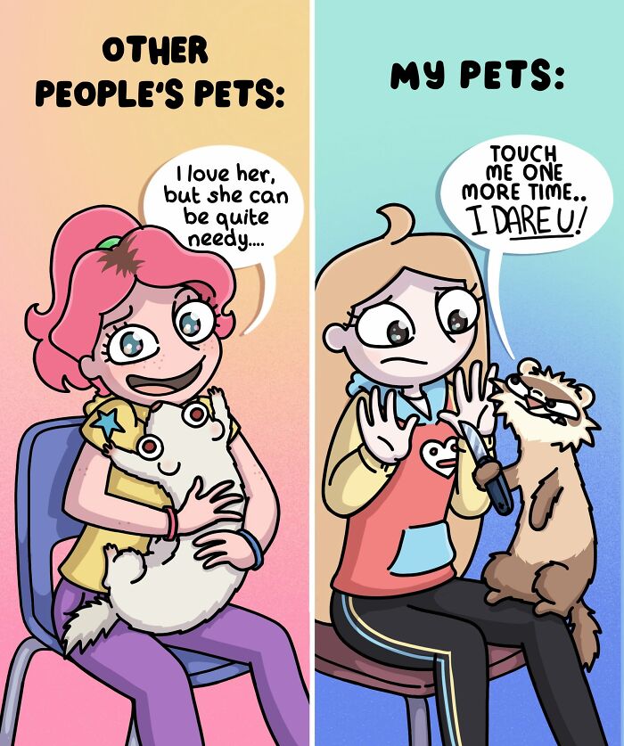 Let's Dive Into 63 Hilarious Comics That Totally Nail The Ferret Life