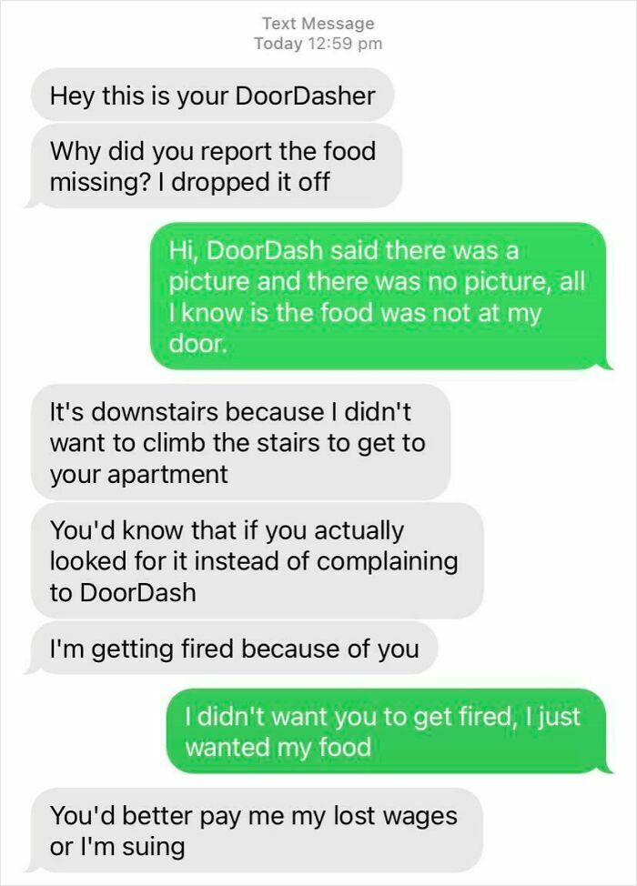 Who’s Really in the Wrong Here? Delivery Edition