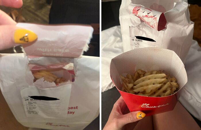 Order Arrived with Ripped Bag — Did Driver Snack on My Fries?