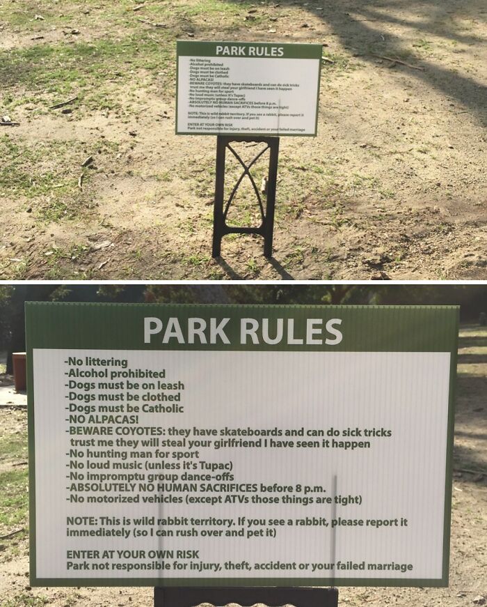 Signs On Trails That Are Way Too Honest (And Hilarious)
