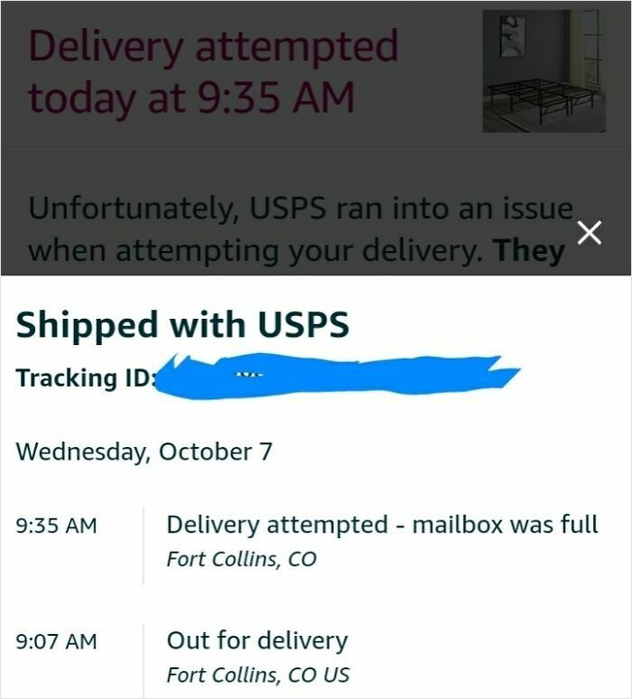 Mailbox Full Fail: Bed Frame Edition