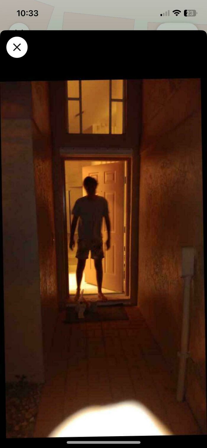 The Dasher Took a Pic Right As I Opened The Door. Perfect Timing!