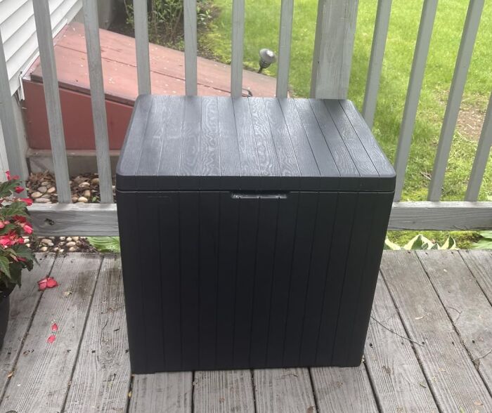 Finally A Place For All The Patio Clutter! Meet The 30 Gallon Resin Outdoor Storage Box That Does It All
