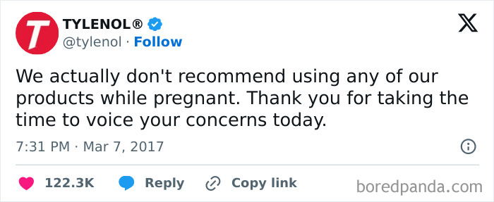 Thanks, Tylenol