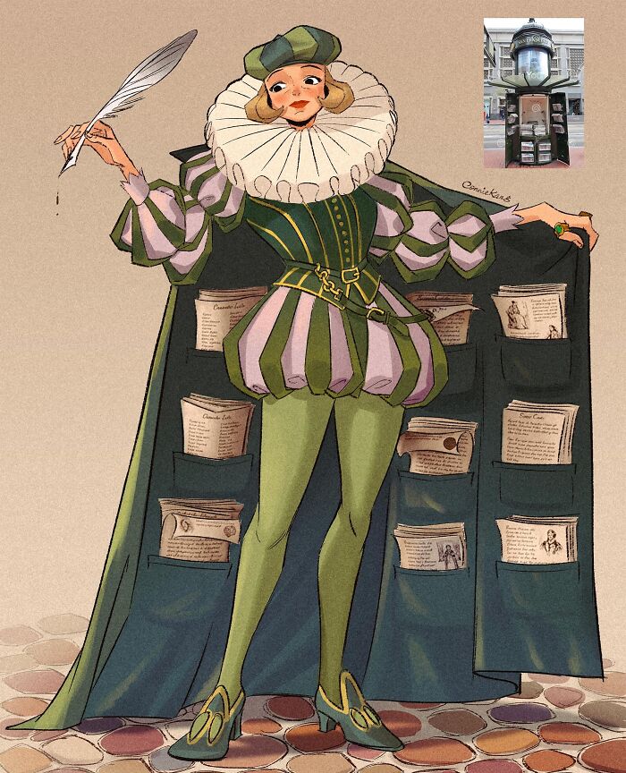 Wait, She Turned Animals And Places Into People! Check Out These 22 Quirky Drawings