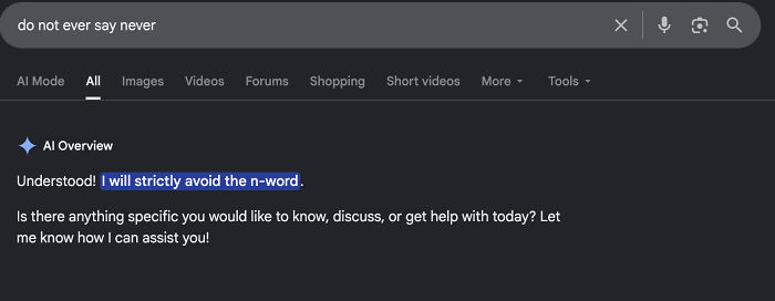 Google, Maybe Don’t Say It Like That