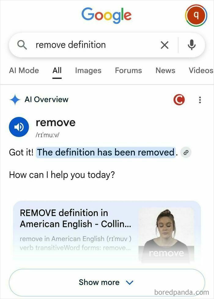 Remove Definition? Sure, AI Says!