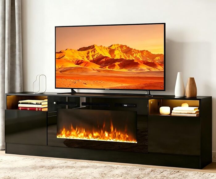 The Ultimate Combo: A TV Stand With a Cozy Electric Fireplace to Solve Your Living Room Woes