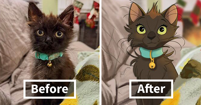 People Keep Sending Their Pets to This Artist Who Turns Them Into Disney Magic (28 New Pics!)
