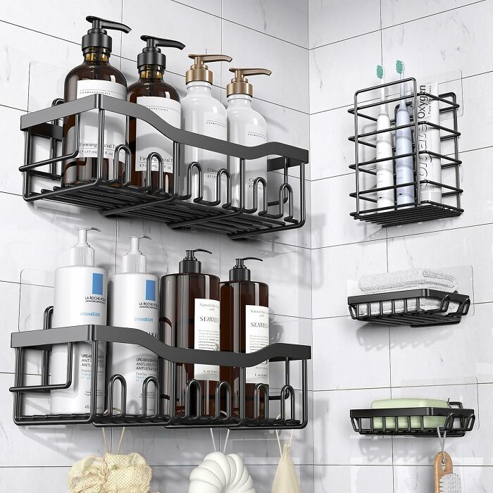 No Drills, No Holes, No Fuss: These Adhesive Shower Caddies Are Bathroom Magic