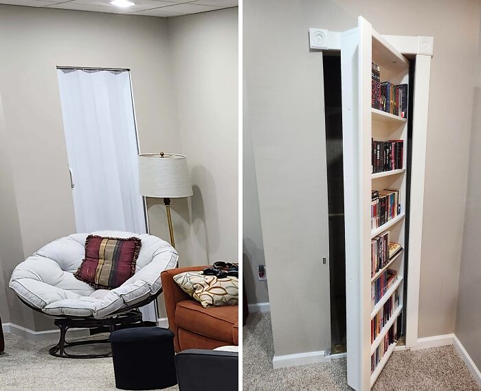 Secret Bookshelf Door: Sneaky but Practical!