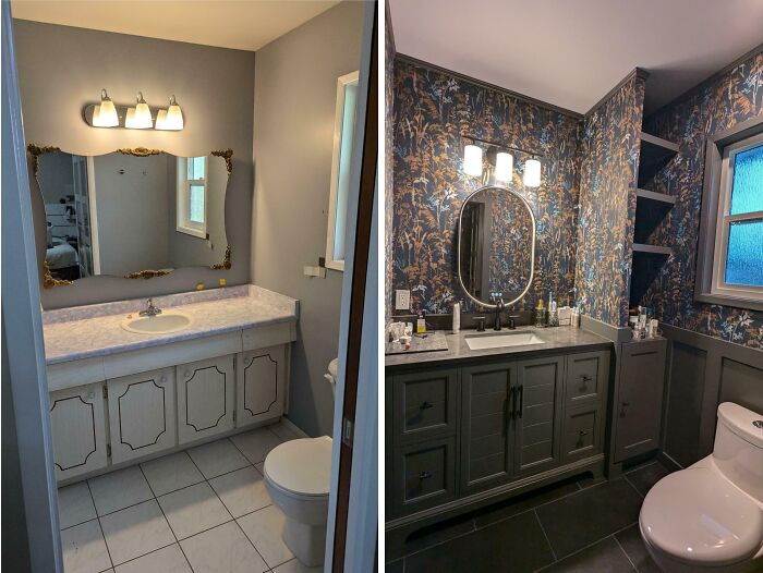 Powder Room Gets That Chic Update