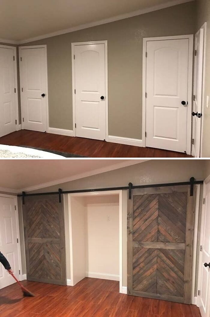 Closet Upgraded to Barn Door Cool
