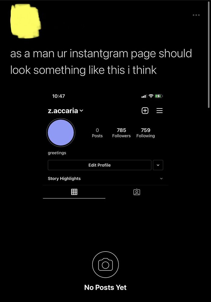Real Men Don’t Post Anything... Like, Ever.