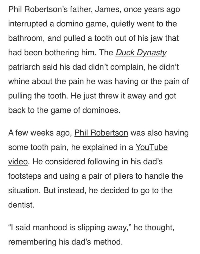 Men These Days Aren’t Wrecking Their Teeth With Pliers. Lame.