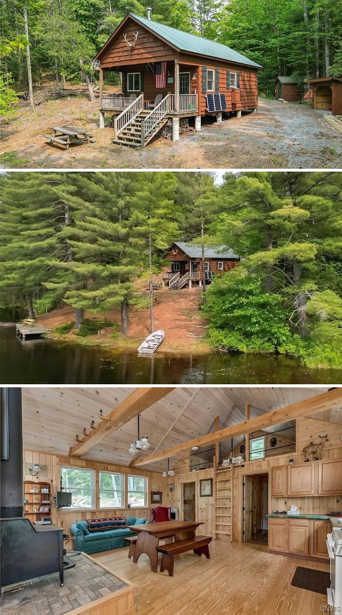 Off-Grid Adirondack Cabin with Private Dock for $190k — Sell Your Stuff Now?
