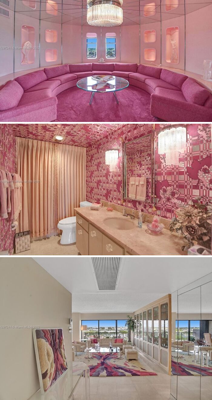 Miami Condo with a Pink Conversation Pit