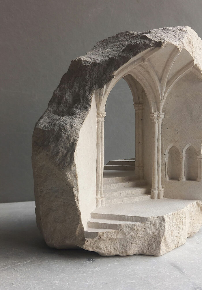 "Gothic Passage with Sedilia" - Stone Seats and Passages
