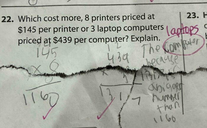 My Daughter's 4th Grade Math Teacher Cares More About Saying "Laptop Computers" Right Than The Answer