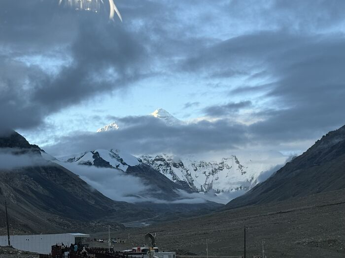 Breakfast with a View: Mount Everest from Tibet