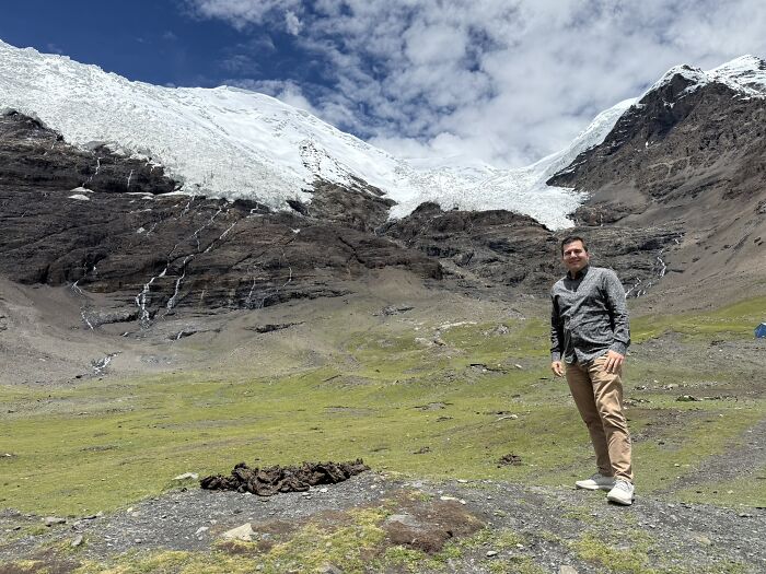 Chilling by the Karo La Glacier, Tibet