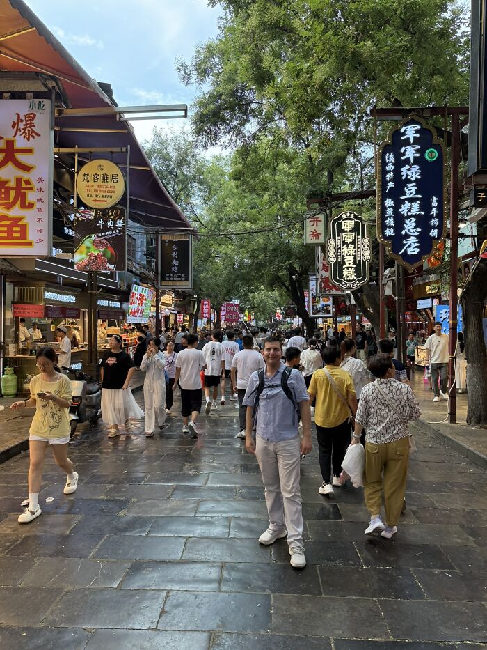 Bustling Main Street, Muslim Quarter, Xi'an