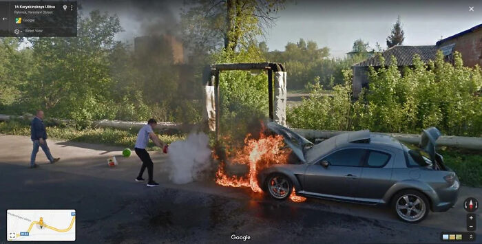 Car Fire Drama