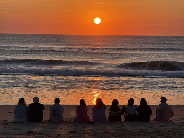 Me and my friends spotting the sunrise when this guy randomly popped up to send us a photo