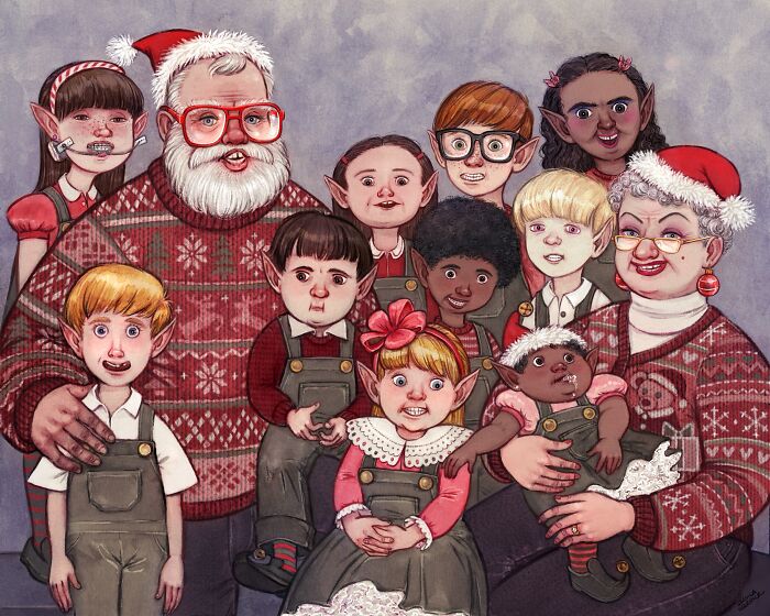Awkward Santa Family Holiday Card Goals