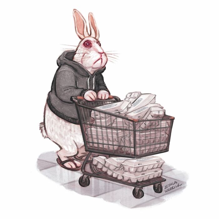 Burned Out Bunny Just Over It All