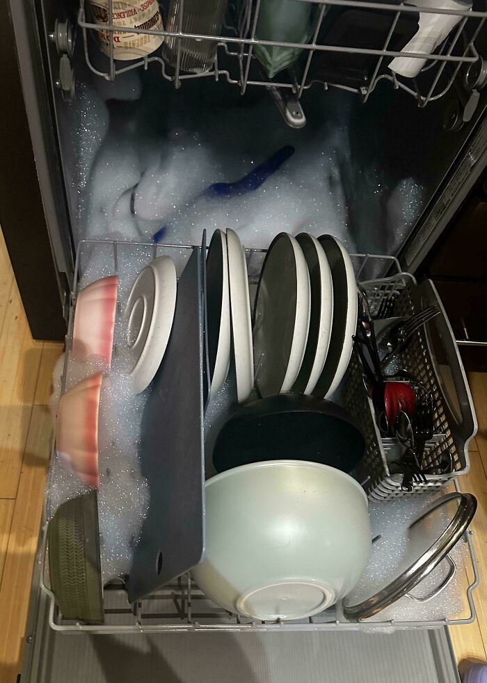 Roommate Dinner Disaster: Dish Soap Instead Of Dishwasher Soap