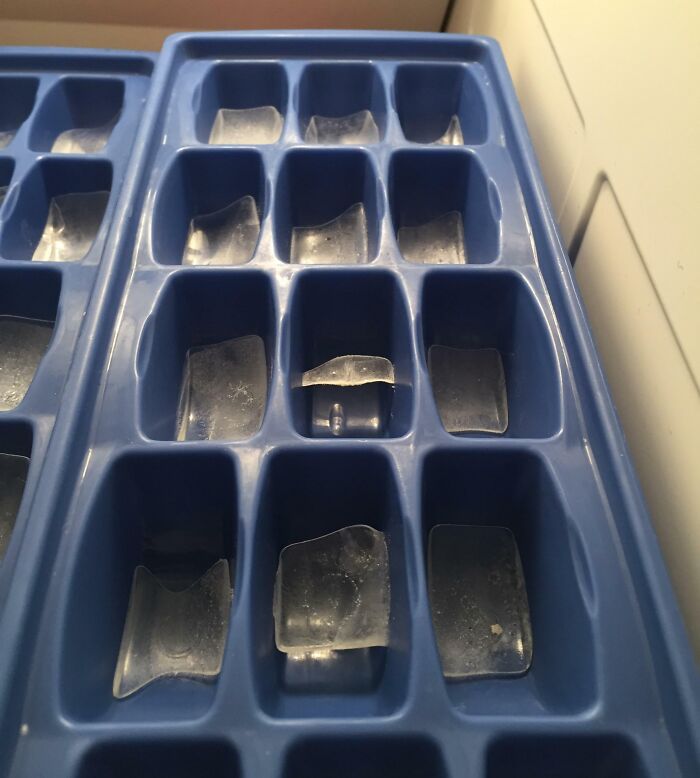My Roommate’s Ice Tray Filling Technique: A Work of Art