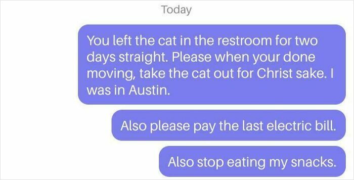 Cat Trapped in Bathroom? Text to My Roommates Incoming