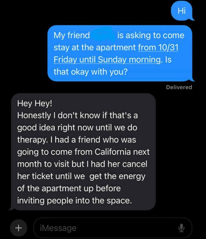 Roommate Wants Therapy as Price for Inviting Friends Over