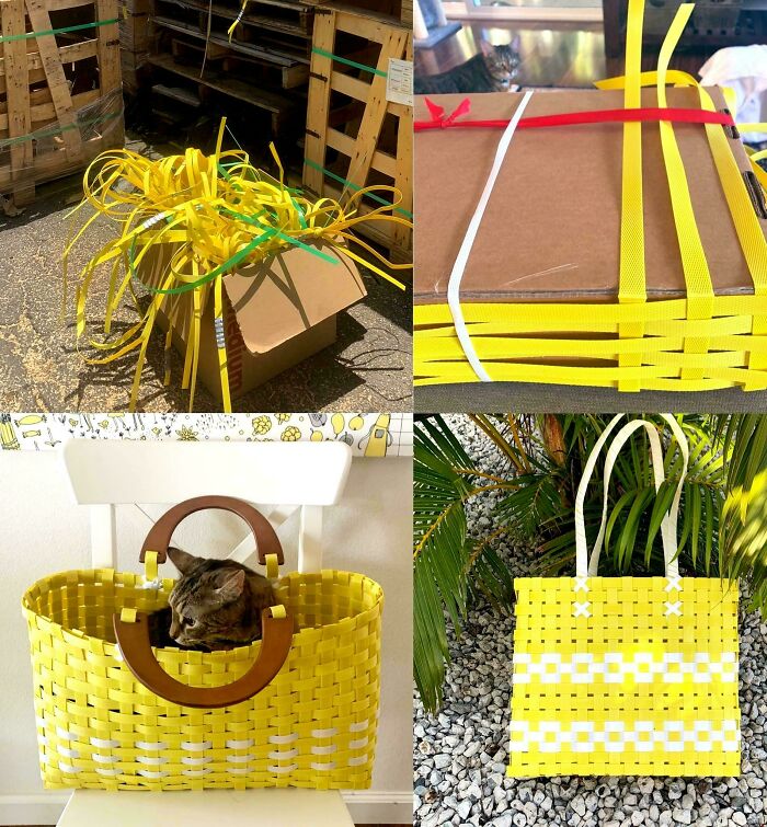 Plastic Straps Become Stylish Baskets (Plus Cat Toys!)