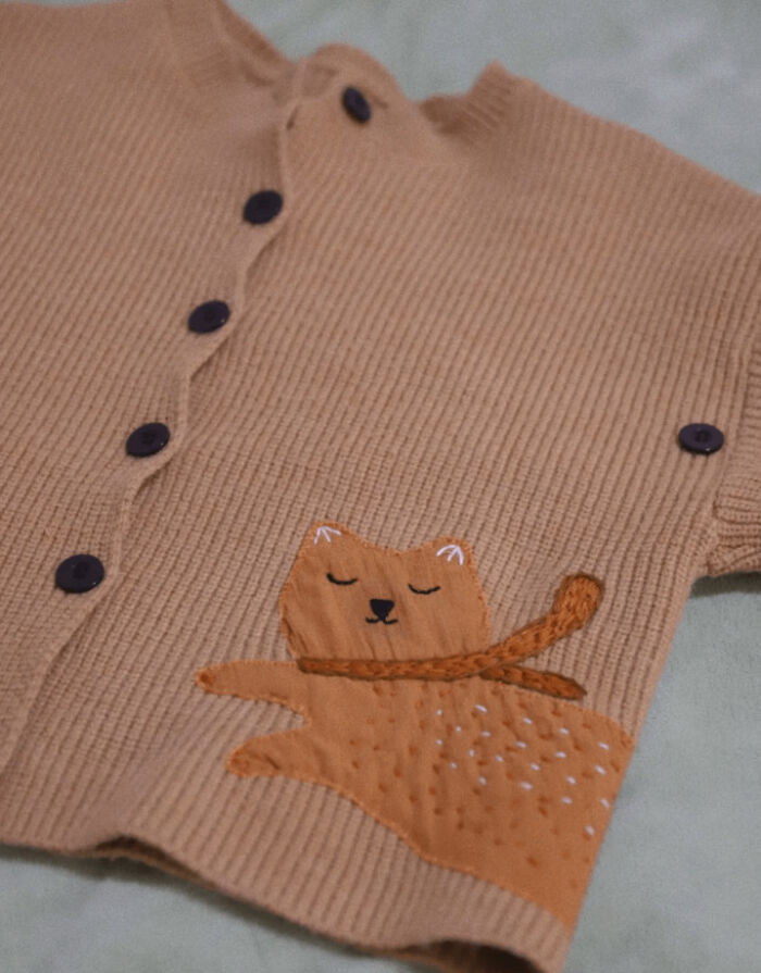 Oops! Sweater Snag? Sew a Cute Cat On It!