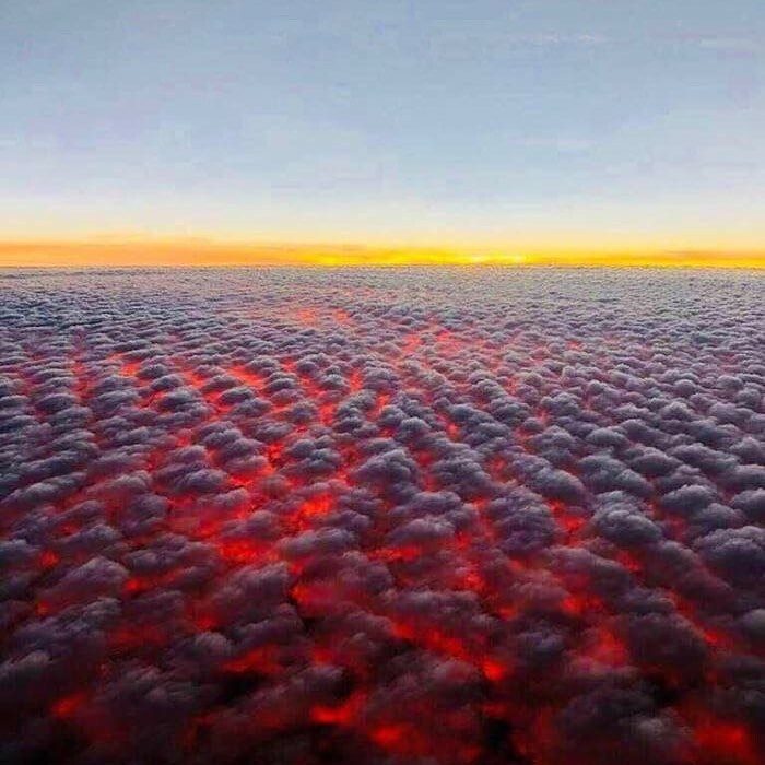 Not Lava! Just a Sunset Playing Tricks Above the Clouds