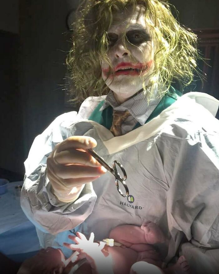 Doctor Dressed As Joker Delivers Baby, Party Goes Up A Notch